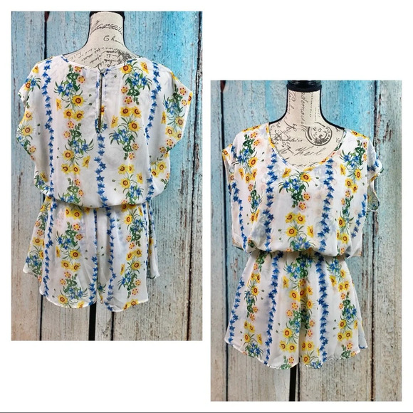 SHOW ME YOUR MUMU Rowdy Dandy Daisy Stripe Romper - Picture 3 of 13